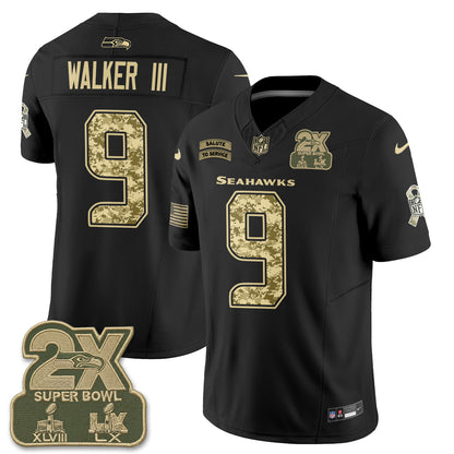 Seattle Seahawks 2026 Salute to Service Vapor Jersey - Stitched