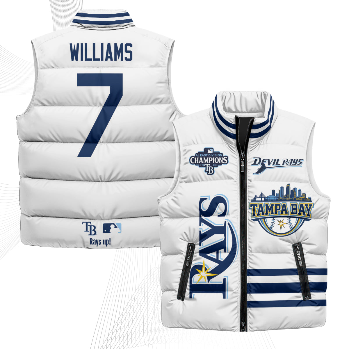 Tampa Bay Rays "Devil Rays" Puffer Vest - Printed