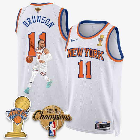 New York Knicks 2026 Basketball Jalen Brunson Champions Vapor Jersey - Stitched