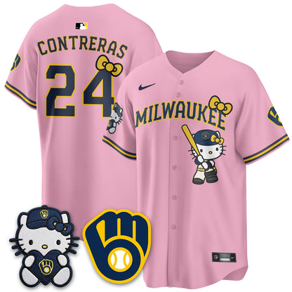 Milwaukee Brewers Meow KT Night Vapor Limited Jersey - Stitched