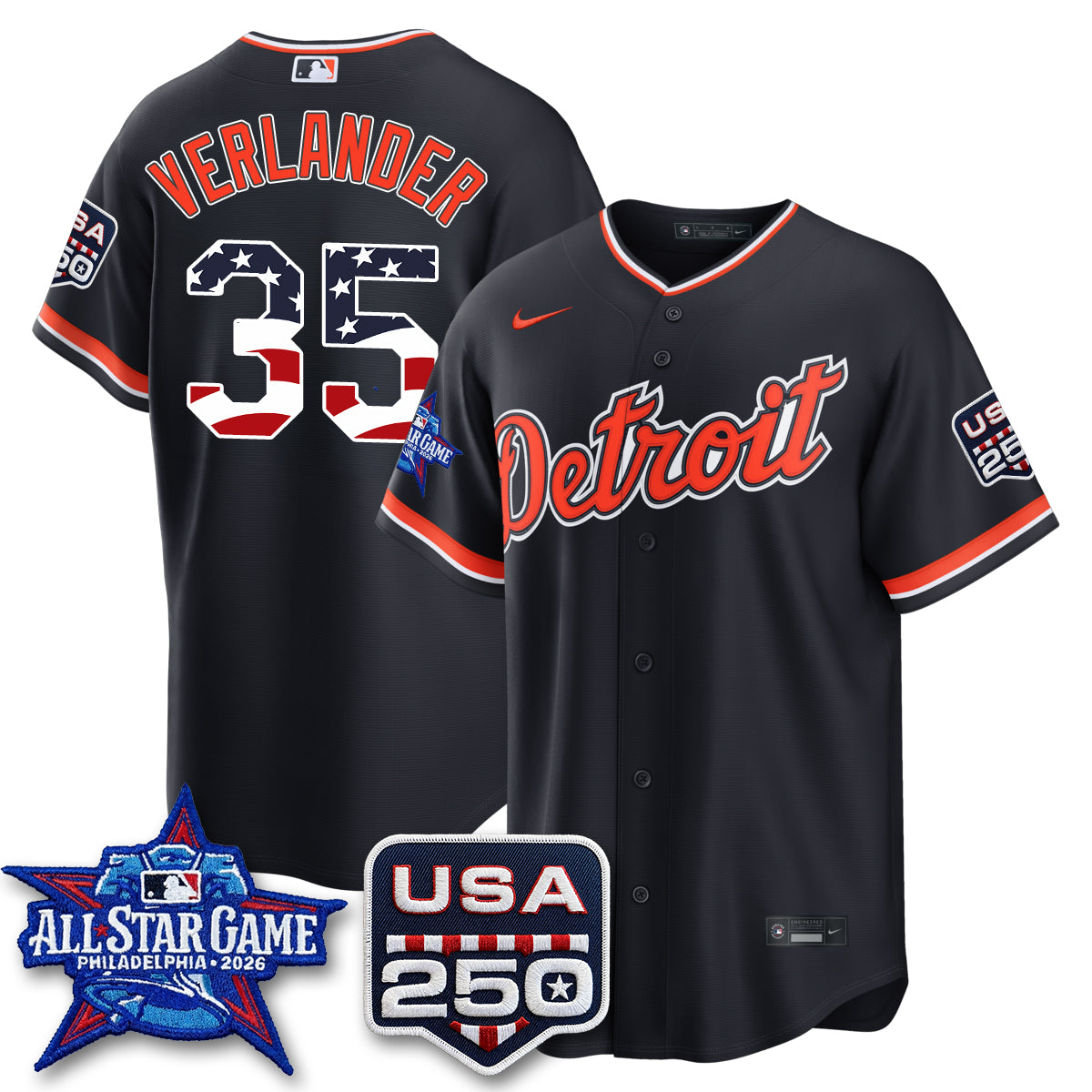 Detroit Tigers 2026 All Star Edition Vapor Jersey - Stitched