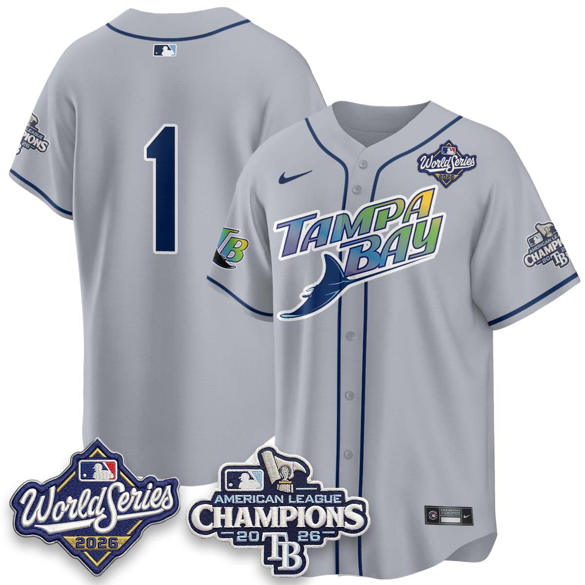 TB - 2026 AL Champions Vapor Jersey - Stitched - NQD (city)