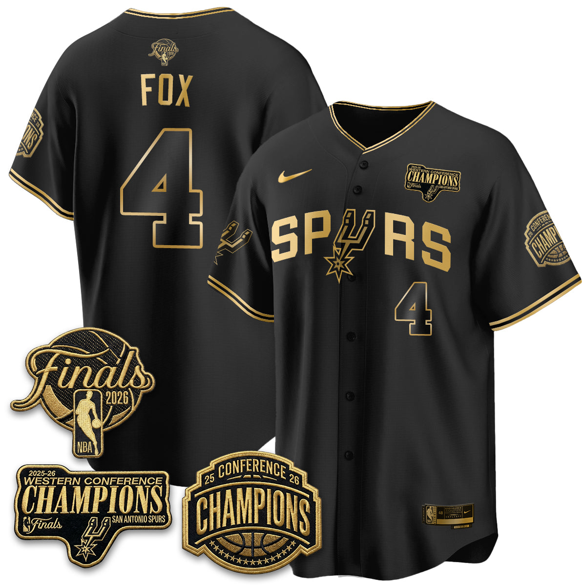 San Antonio Spurs 2026 Basketball Finals Vapor Special Jersey - Stitched