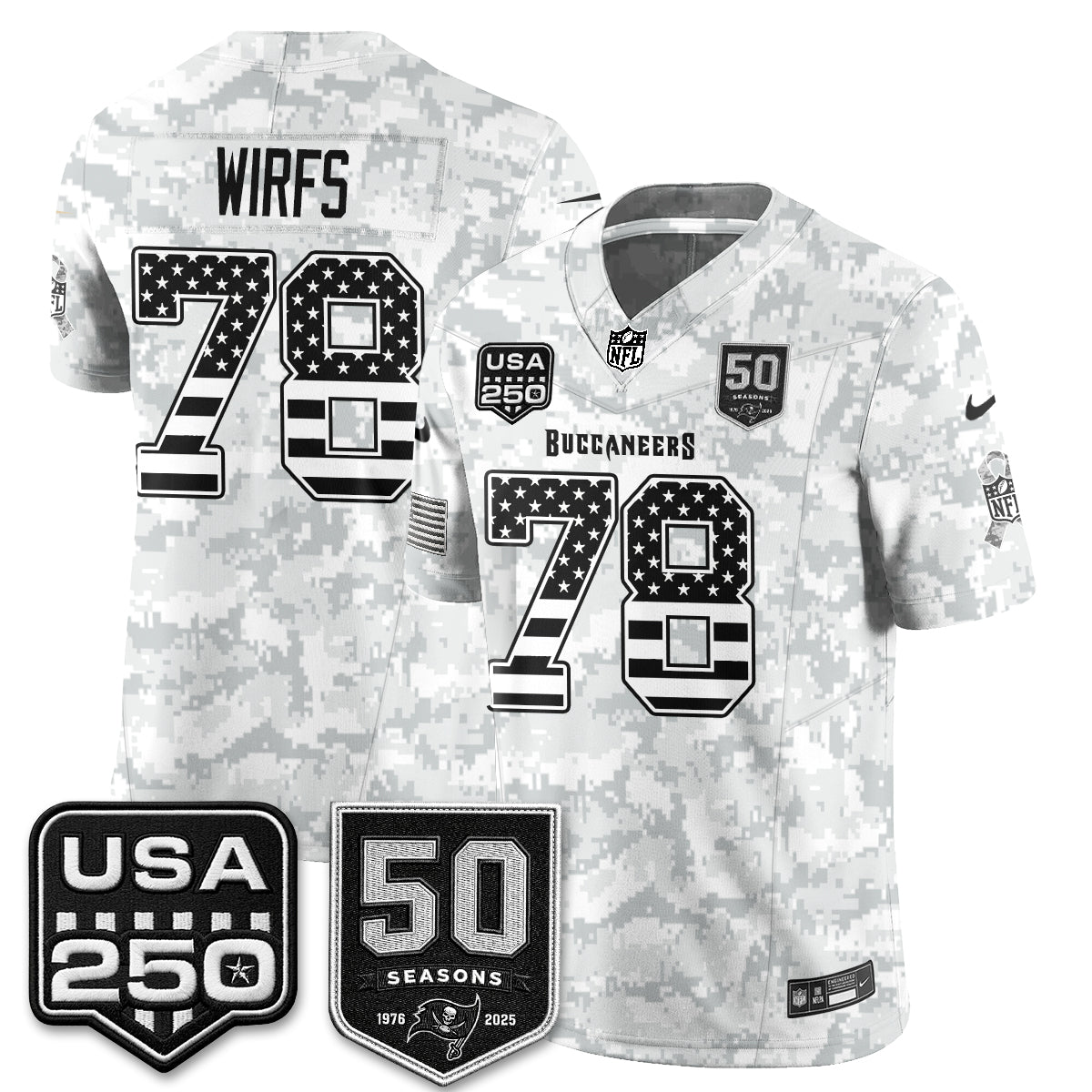 Tampa Bay Buccaneers 2026 Salute to Service Edition Vapor Jersey - Stitched