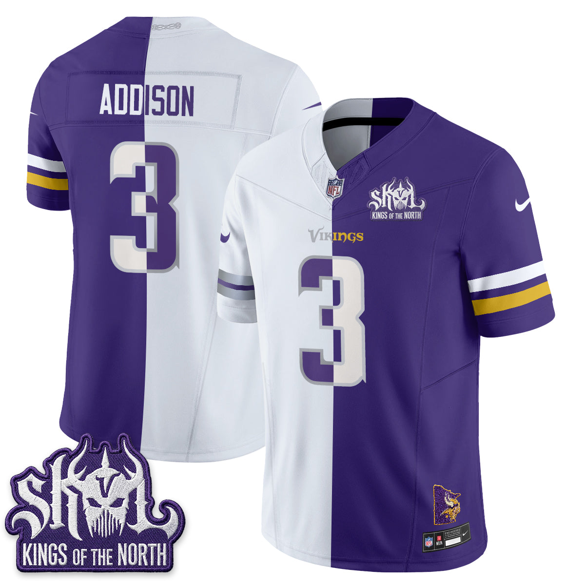 Minnesota Vikings Split Edition Vapor Jersey - Stitched