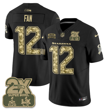 Seattle Seahawks 2026 Salute to Service Vapor Jersey - Stitched