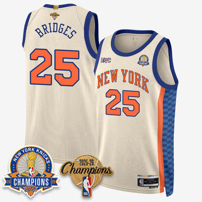 New York Knicks 2026 Basketball Champions Gold Edition Vapor Jersey- Stitched