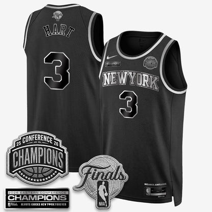 New York Knicks 2026 NBA Eastern Conference Champions White Gold Edition Jersey - Stitched