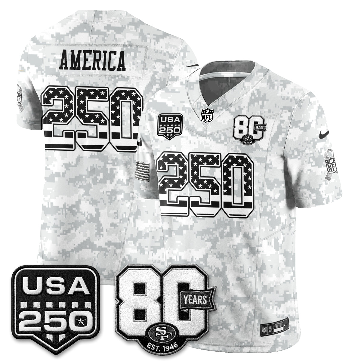 San Francisco 49ers 2026 Salute to Service Edition Vapor Jersey - Stitched-NQD