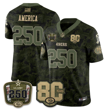 San Francisco 49ers 2026 Salute to Service Edition Vapor Jersey V2- Stitched-NQD