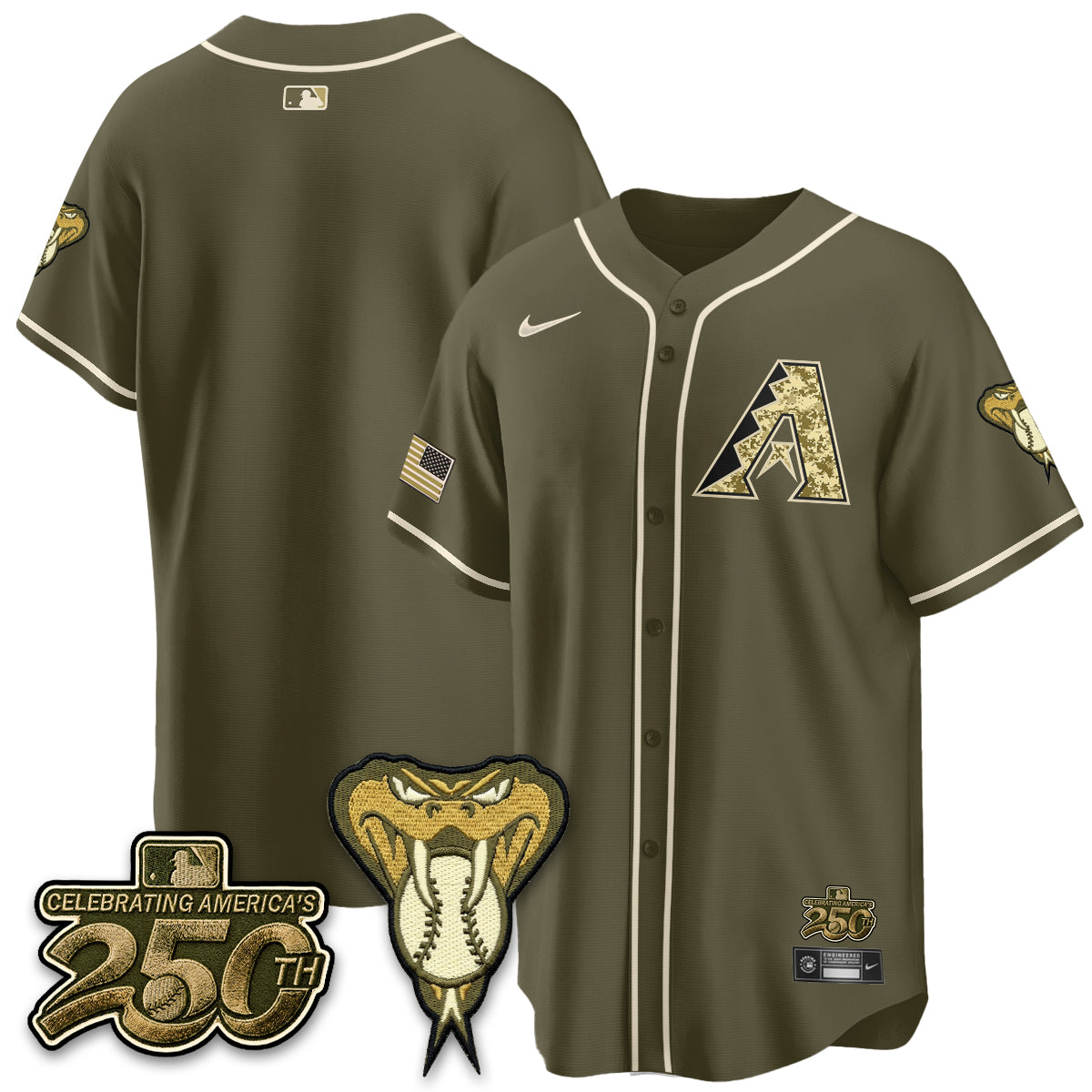 Arizona Diamondbacks Salute to Service 2026 Vapor Premier Limited Jersey - All Stitched