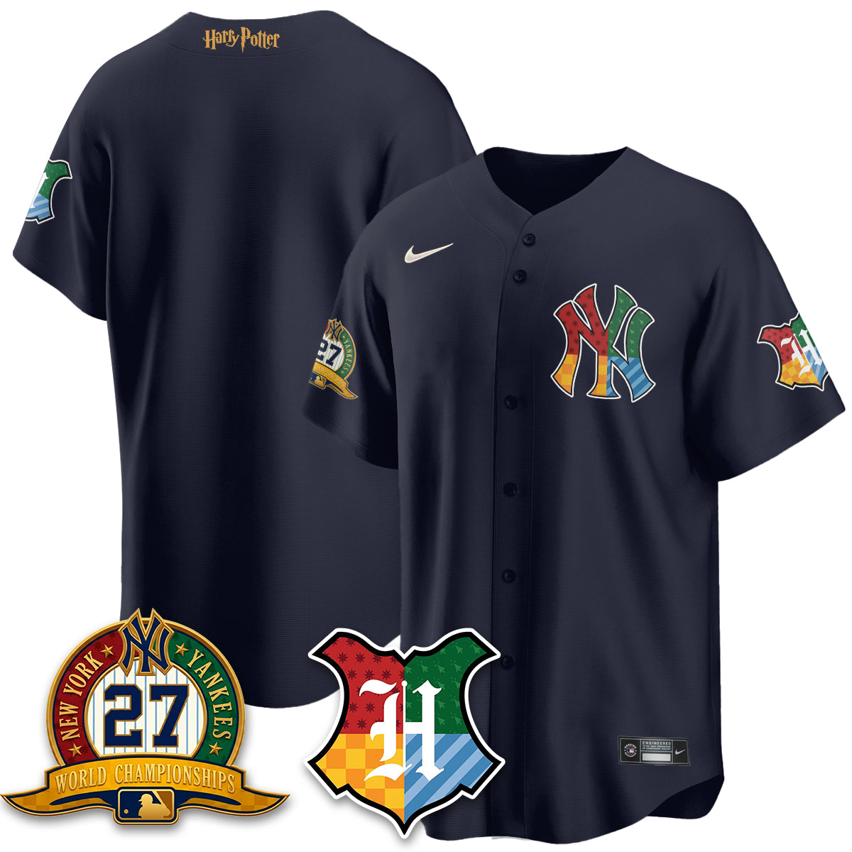 New York Yankees x "The Lightning Bolt Wizard" Edition Vapor Jersey- Stitched