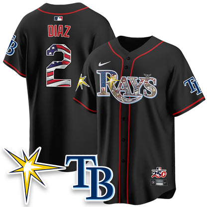 Tampa Bay Rays Independence Day USA 2026 Vapor Limited Jersey - Stitched
