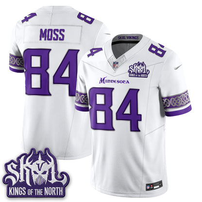 Minnesota Vikings Fangear Edition Warrior Skol Patch Vapor Jersey - Stitched