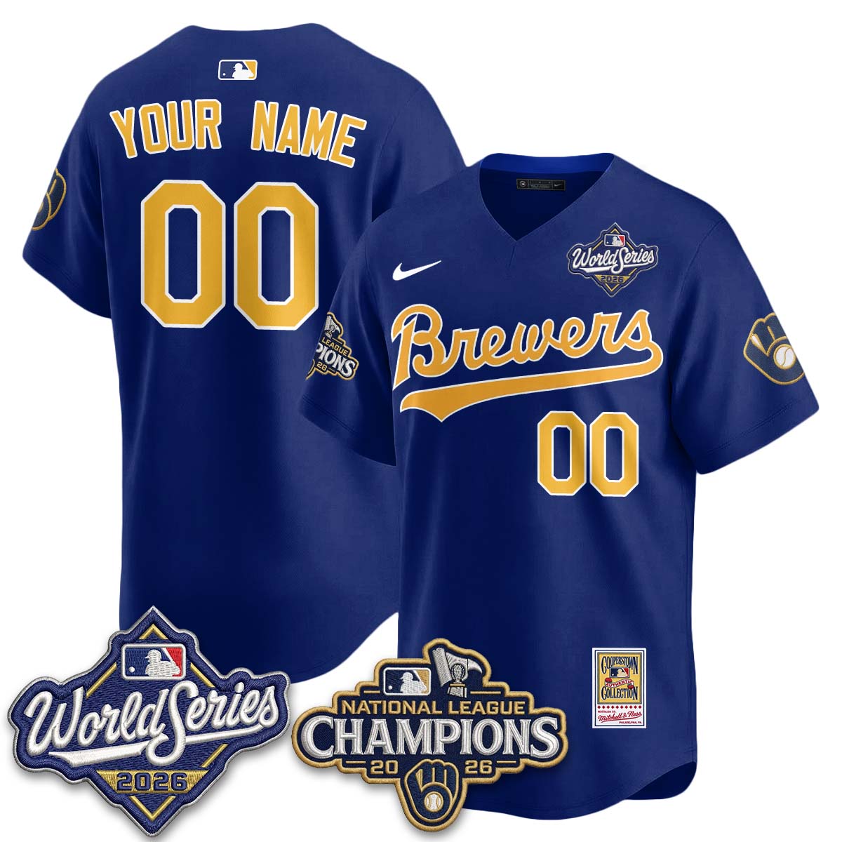 MIL 2026 NL Champions Custom Throwback Jersey - Stitched-NQD