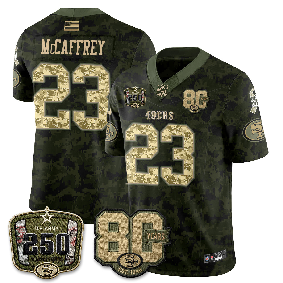 San Francisco 49ers 2026 Salute to Service Edition Vapor Jersey V2- Stitched-NQD