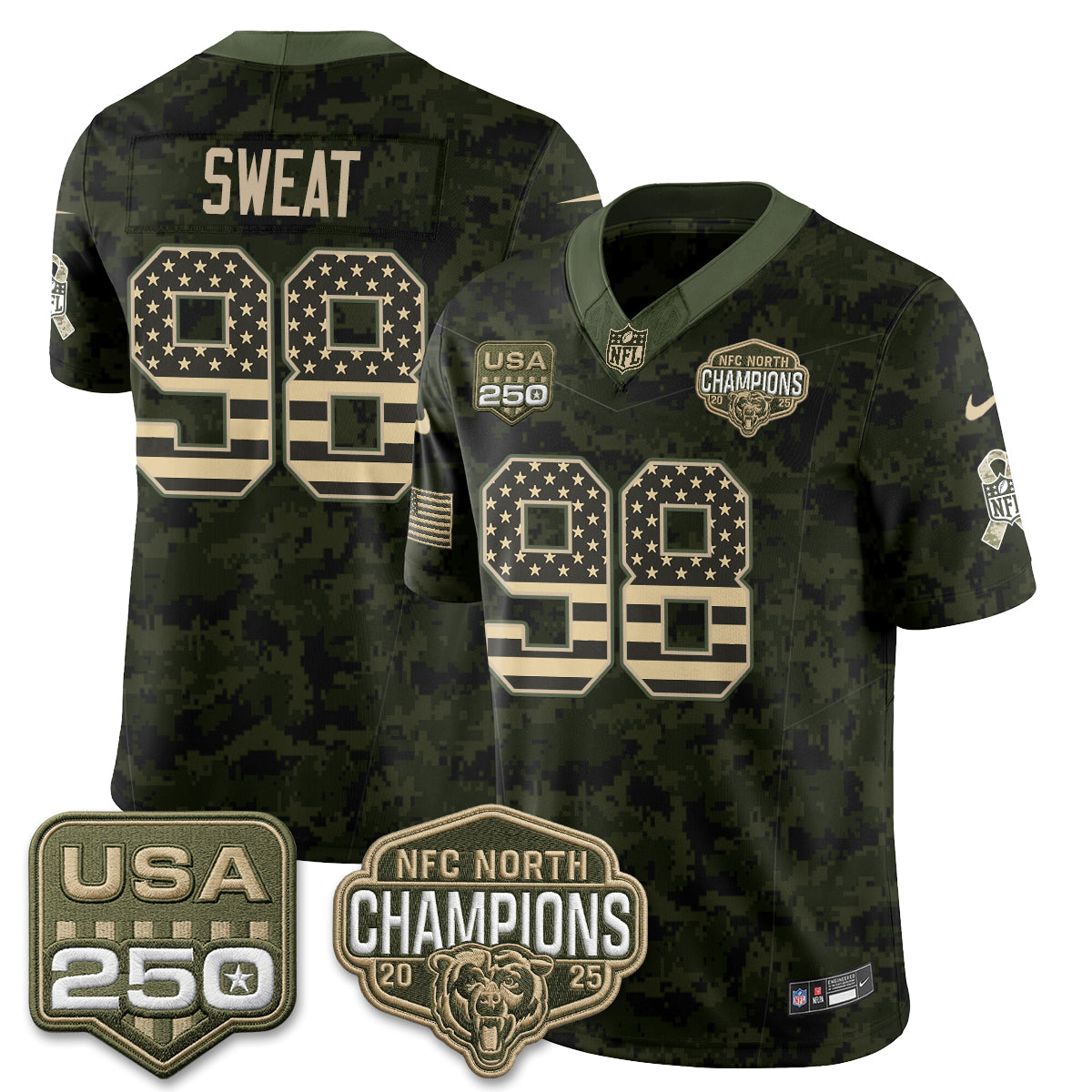 Chicago Bears 2026 Salute to Service Edition Vapor Jersey - Stitched (2)