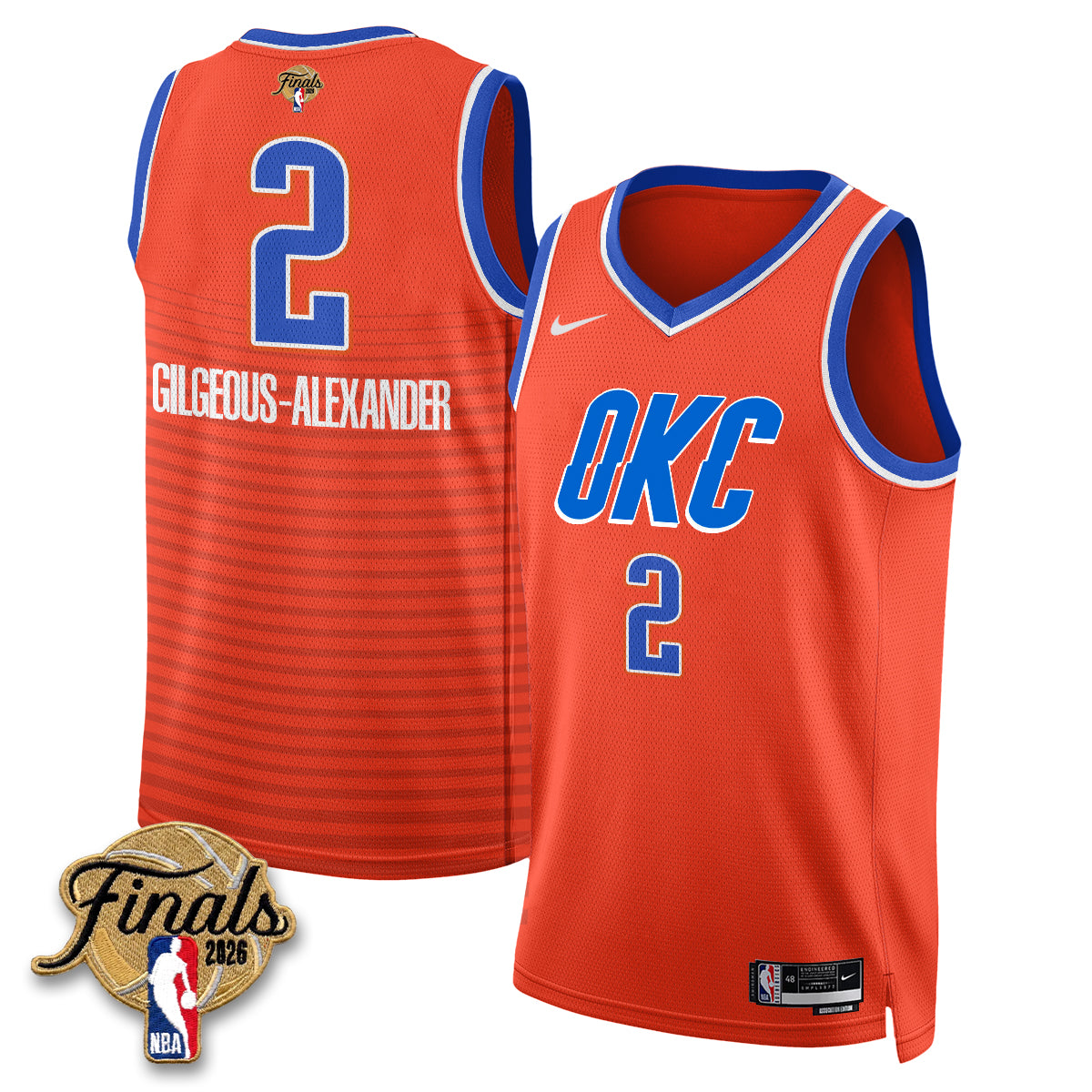 Oklahoma City Thunder 2026 NBA Western Conference Champions Vapor Jersey V2- Stitched