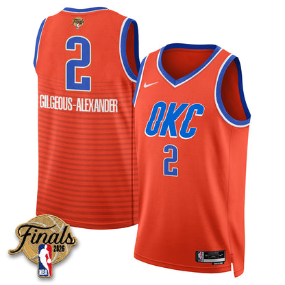 Oklahoma City Thunder 2026 NBA Western Conference Champions Vapor Jersey V2- Stitched