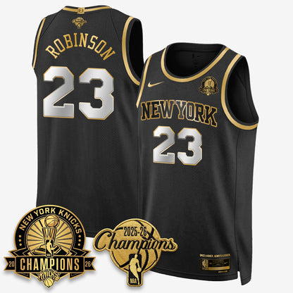 New York Knicks 2026 Basketball Champions Gold Edition Vapor Jersey- Stitched