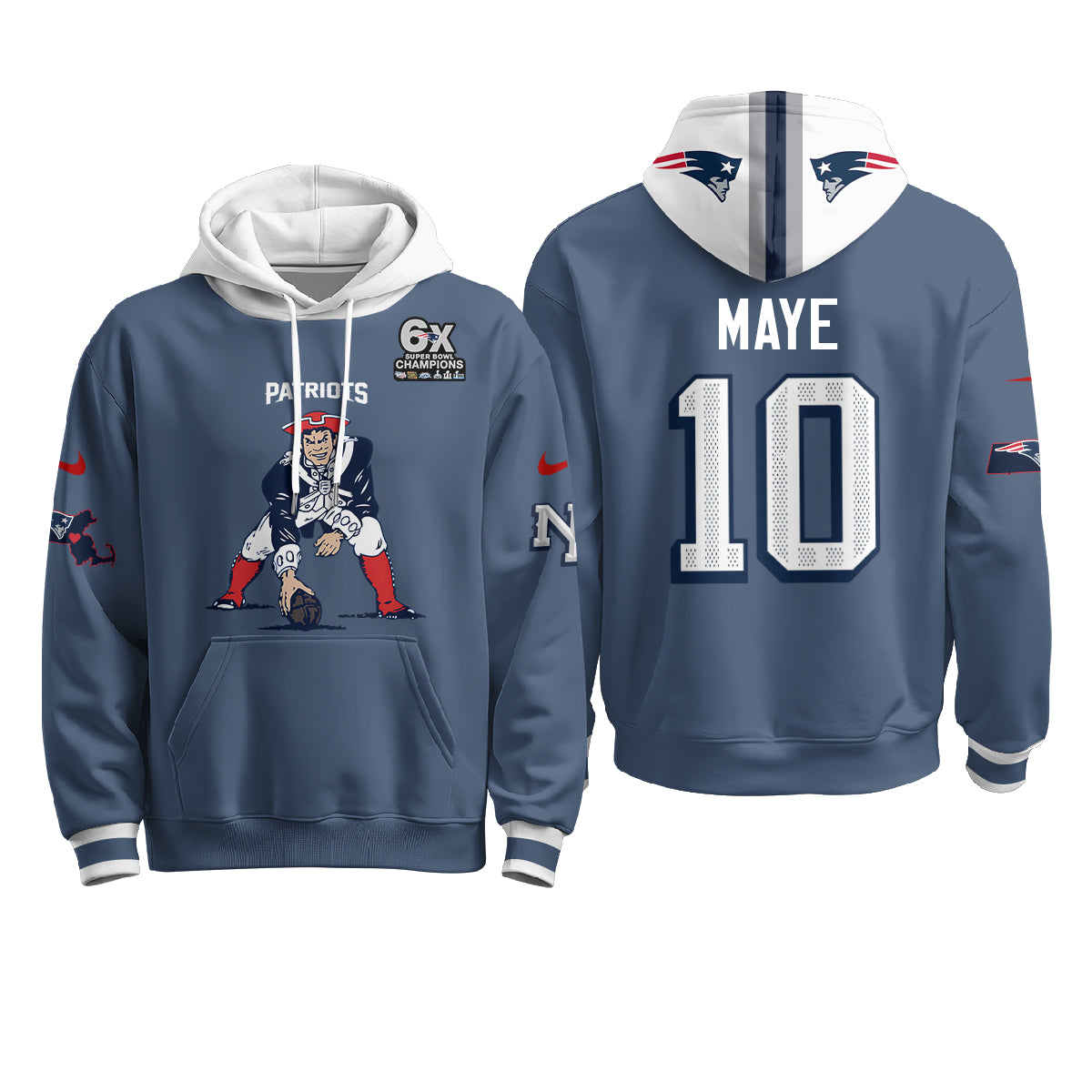 New England Patriots Minuteman Edition Hoodie - Stitched