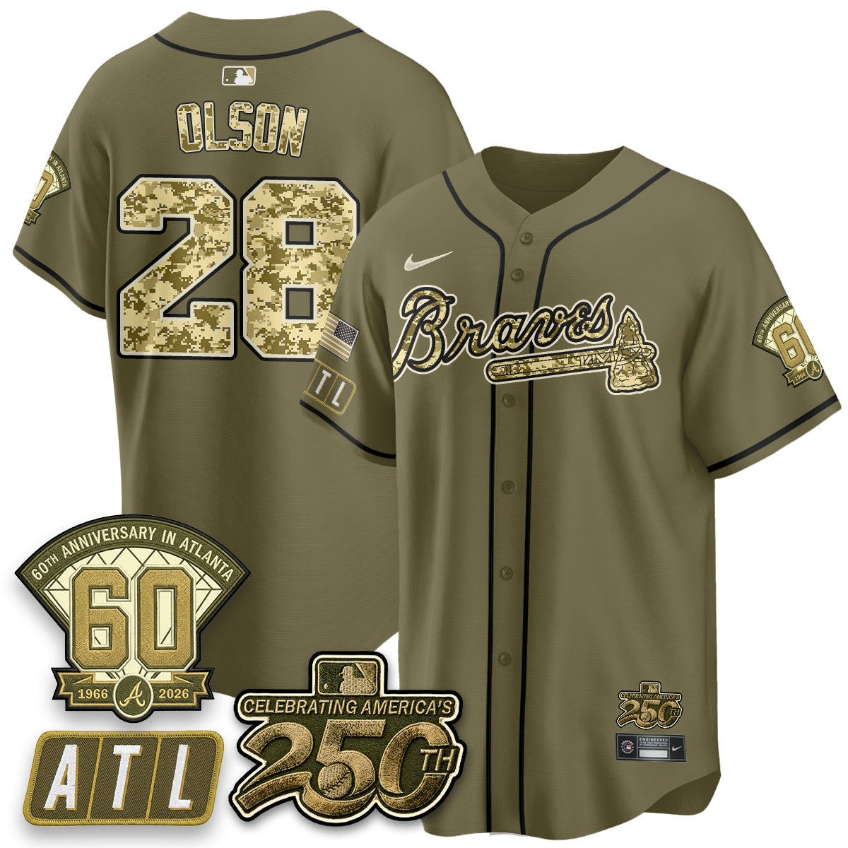 Atlanta Braves Armed Forces Day 2026 Vapor Limited Jersey - All Stitched
