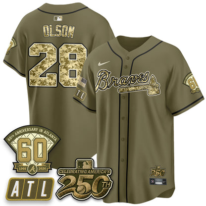 Atlanta Braves Armed Forces Day 2026 Vapor Limited Jersey - All Stitched