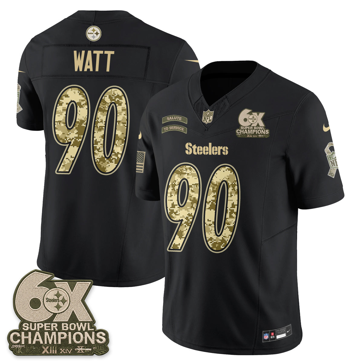 Pittsburgh Steelers 2026 Salute to Service Edition Vapor Jersey V3- Stitched-NQD