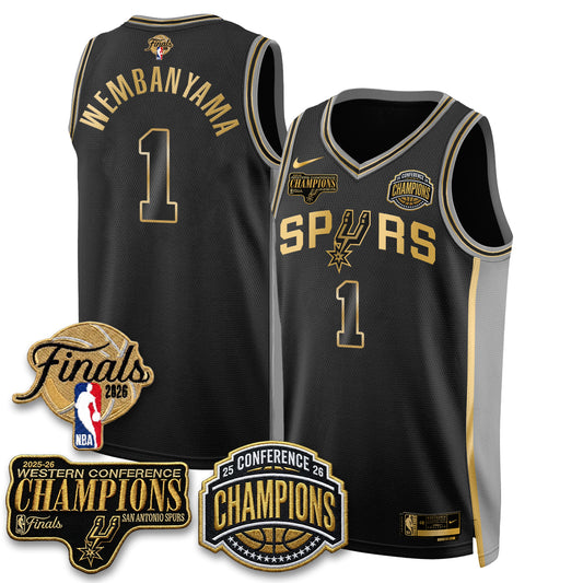 San Antonio Spurs 2026 NBA Western Conference Champions Vapor Special Edition Jersey - Stitched