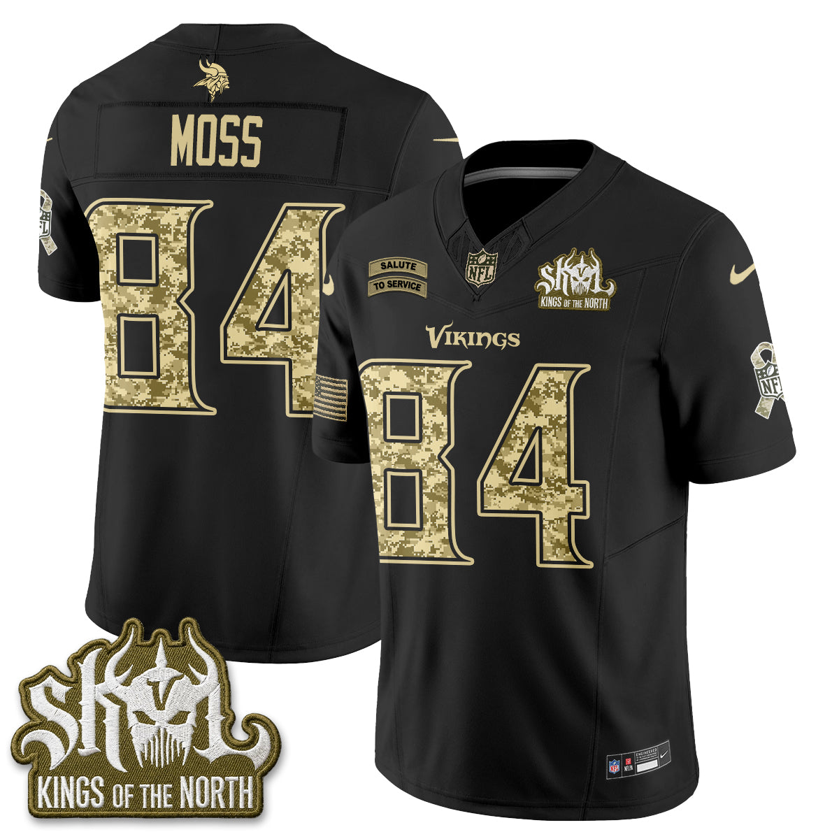 Minnesota Vikings 2026 Salute to Service V2 Vapor Jersey - Stitched-NQD
