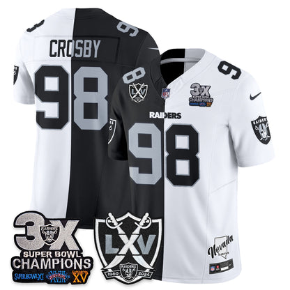 Las Vegas Raiders Split Edition Vapor Jersey V2- Stitched