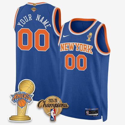 New York Knicks 2026 Basketball Champions Vapor Custom Jersey - Stitched