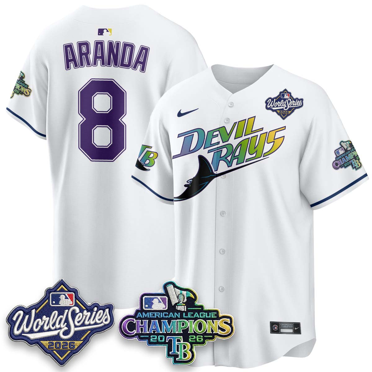 TB - 2026 AL Champions Vapor Jersey - Stitched - NQD (city)