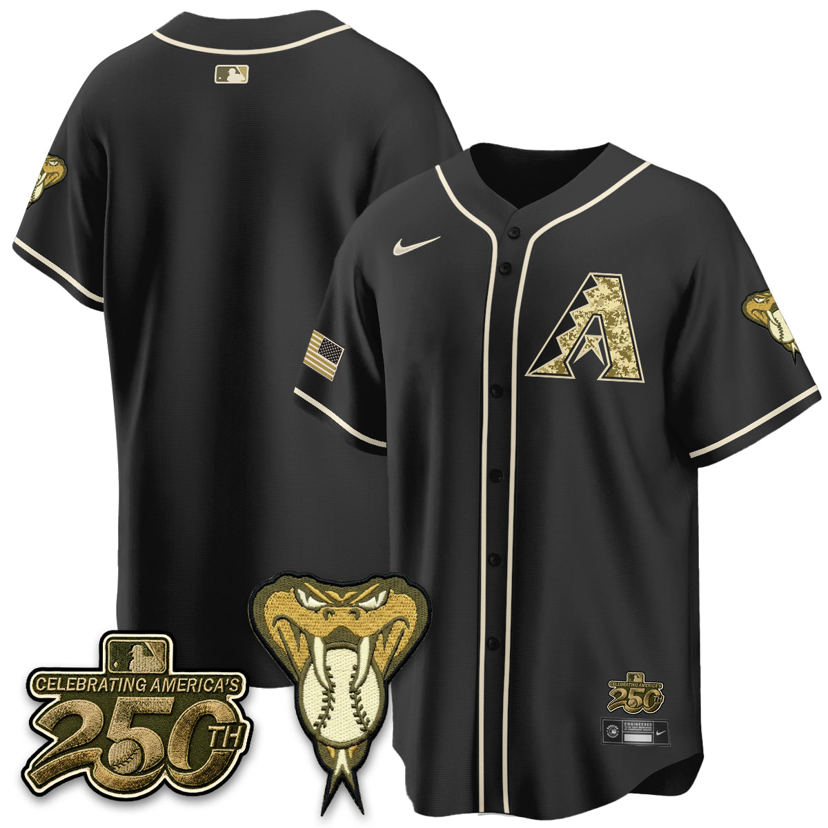 Arizona Diamondbacks Salute to Service 2026 Vapor Premier Limited Jersey - All Stitched