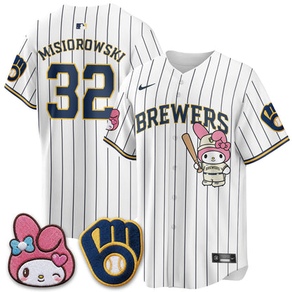 Milwaukee Brewers x Pink Sanrio Friend Edition Vapor Jersey - Stitched