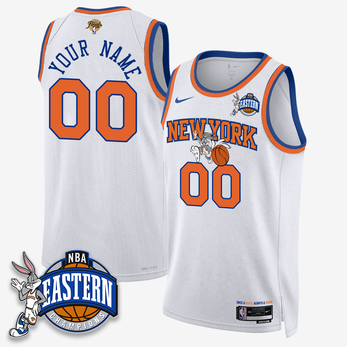 New York Knicks 2026 NBA Finals x Bunny Vapor Custom Jersey - Stitched