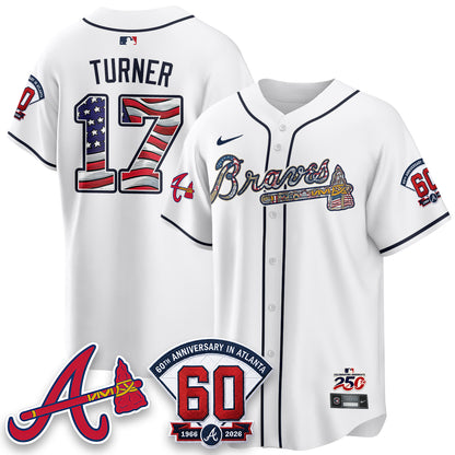 Atlanta Braves 2026 Independence Day USA Vapor Limited Jersey - Stitched