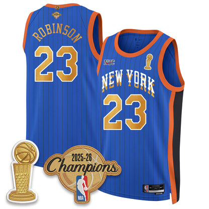 New York Knicks Champions Night Vapor Jersey - Stitched-NQD