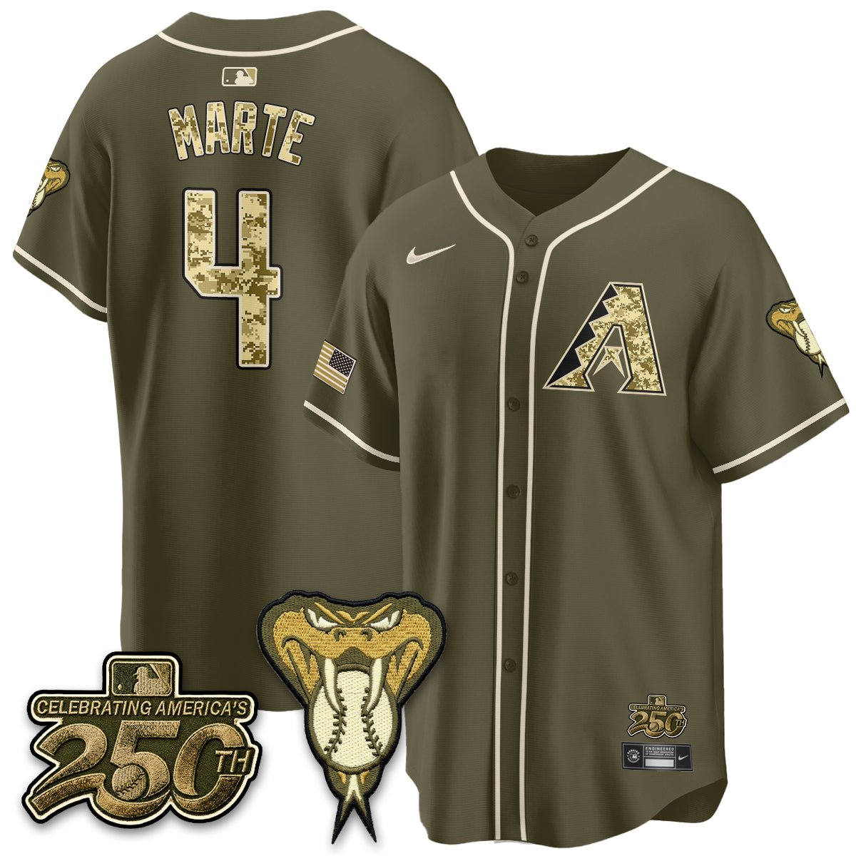 Arizona Diamondbacks Salute to Service 2026 Vapor Premier Limited Jersey - All Stitched