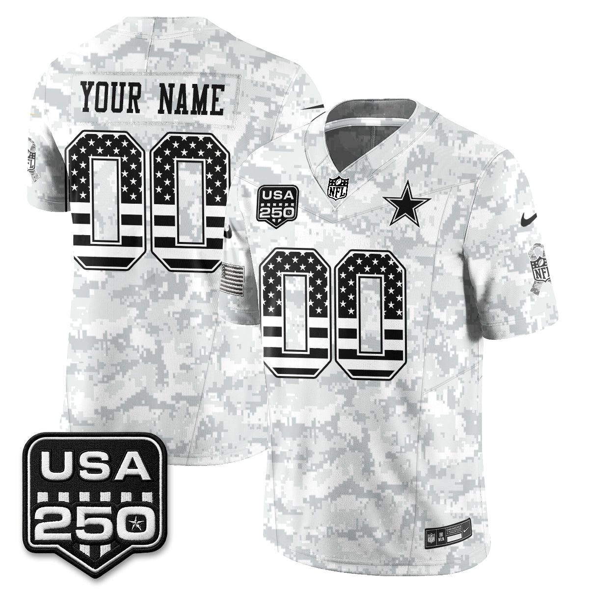 Dallas Cowboys 2026 Salute to Service Edition Vapor Custom Jersey - Stitched