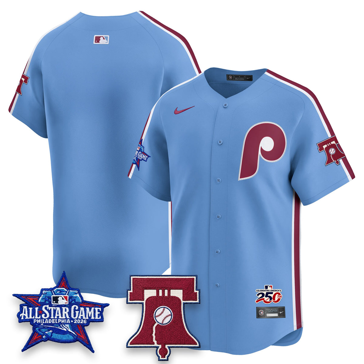 Philadelphia Phillies 2026 Independence Day USA Vapor Limited Jersey - Stitched