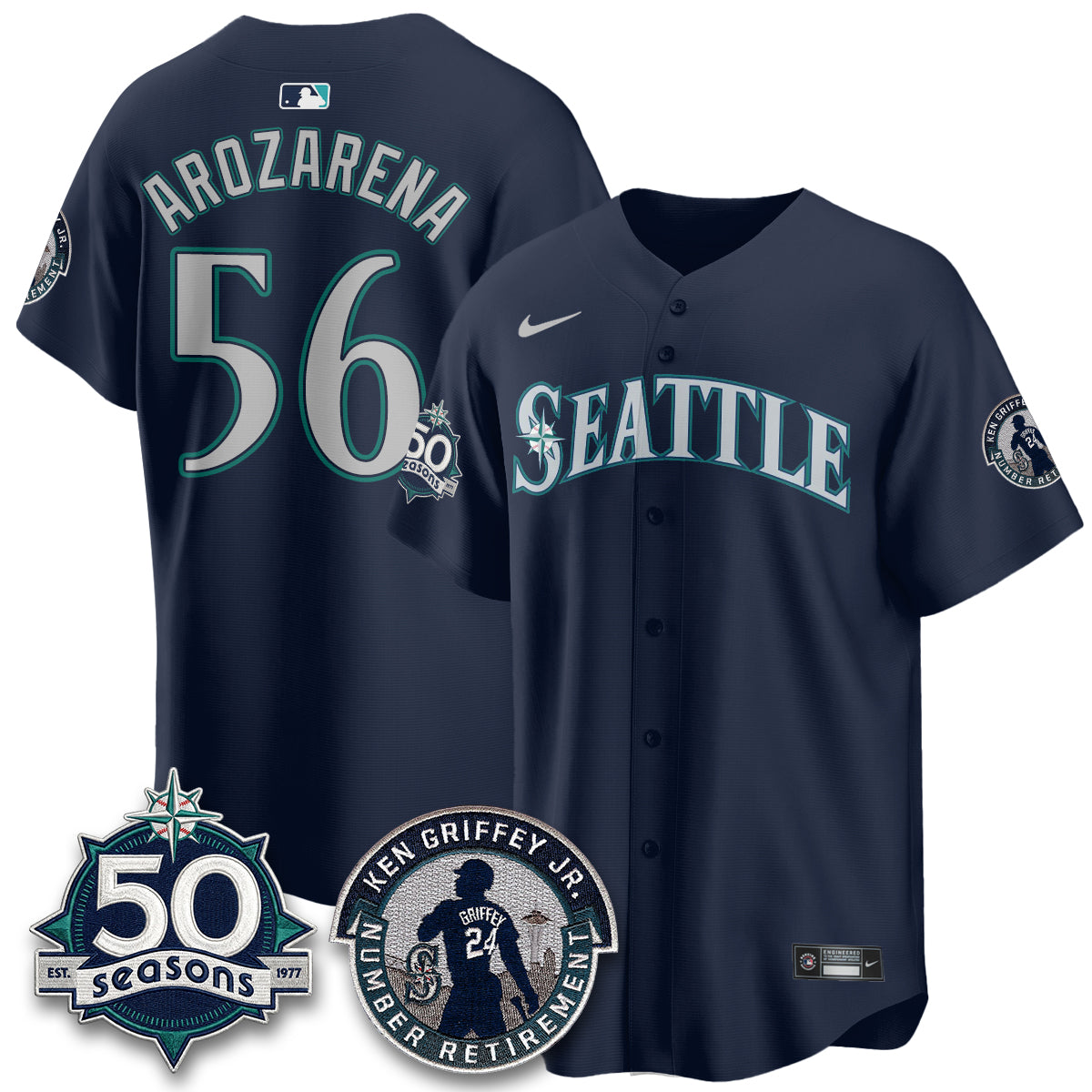 Seattle Mariners Ken Griffey Jr. Patch Vapor Premier Limited Jersey - All Stitched