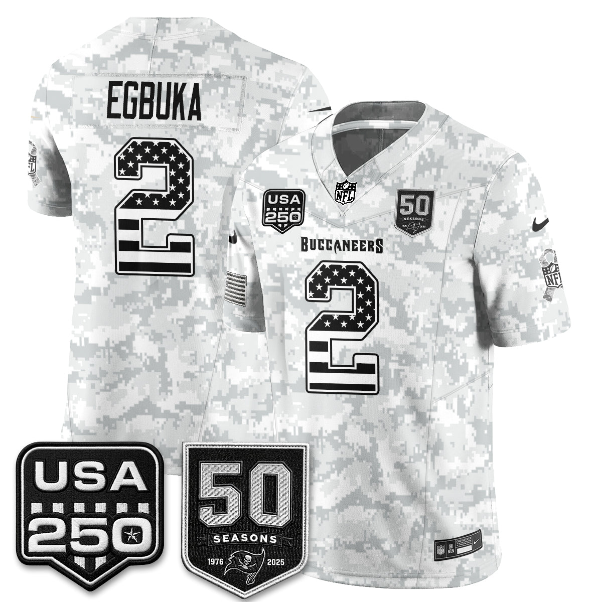 Tampa Bay Buccaneers 2026 Salute to Service Edition Vapor Jersey - Stitched