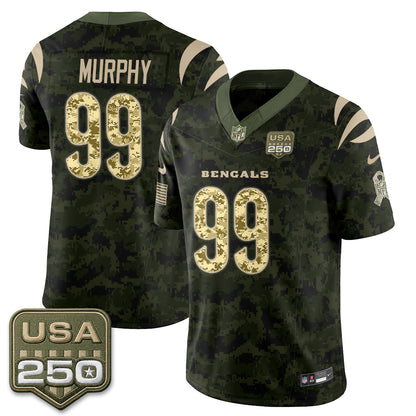Cincinnati Bengals 2026 Salute to Service Vapor Jersey - Stitched