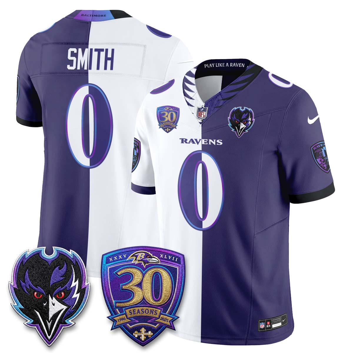 Baltimore Ravens The Next Flight Split Vapor Jersey - Stitched