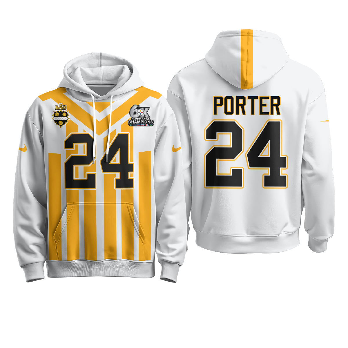 Pittsburgh Steelers 6X Champs Rivalries Fleece Hoodie - Printed