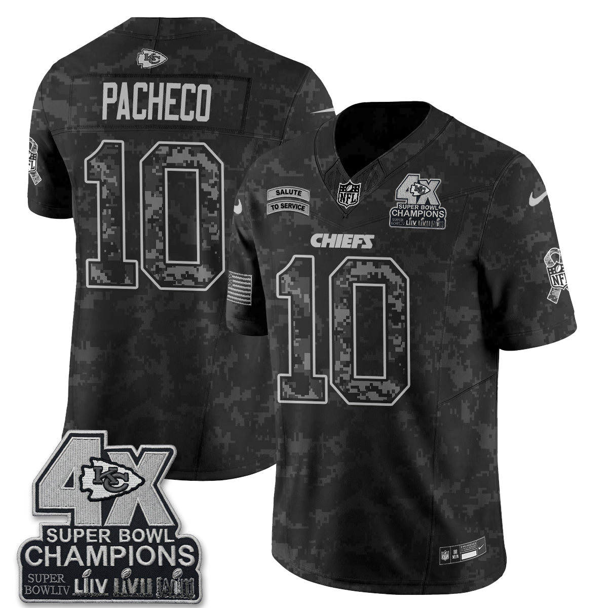 Kansas City Chiefs 2026 Salute to Service Vapor Jersey V2- Stitched