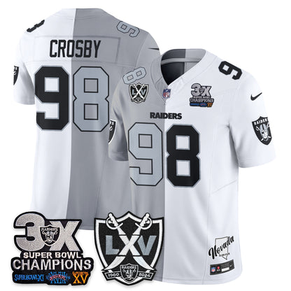 Las Vegas Raiders Split Edition Vapor Jersey V2- Stitched