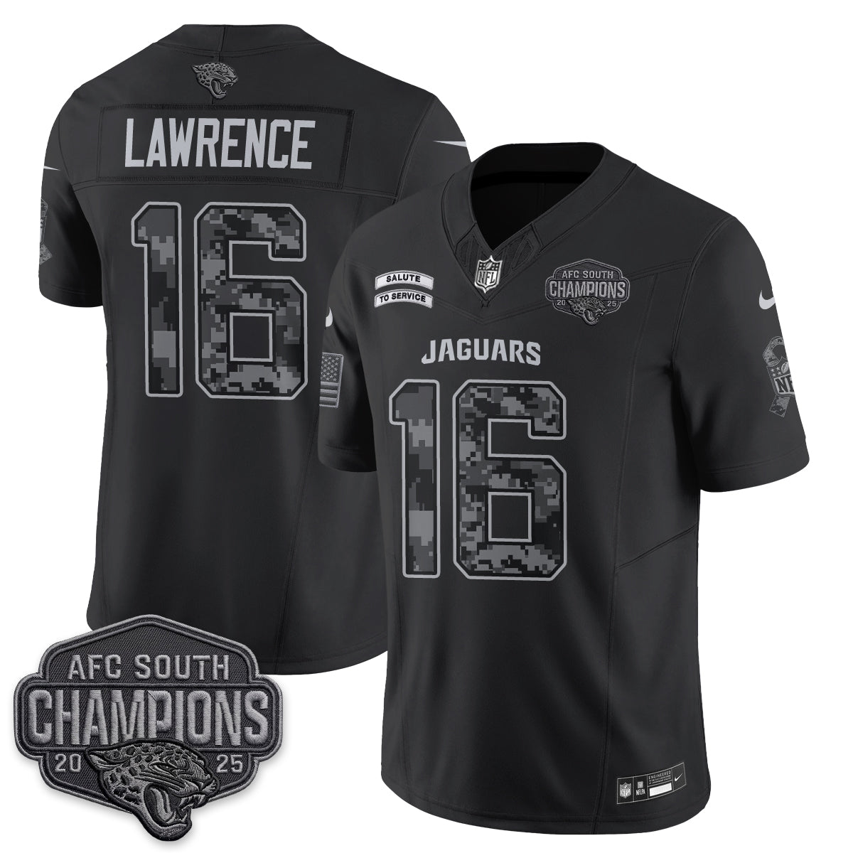Jacksonville Jaguars 2026 Salute to Service V2 Vapor Jersey - Stitched