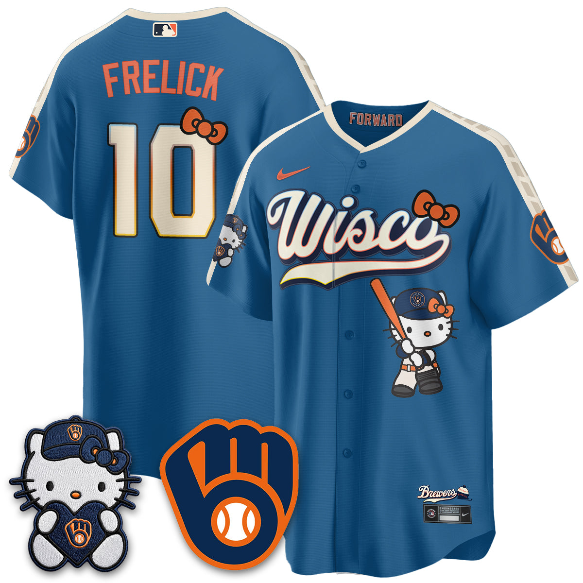 Milwaukee Brewers Meow KT Night Vapor Limited Jersey - Stitched